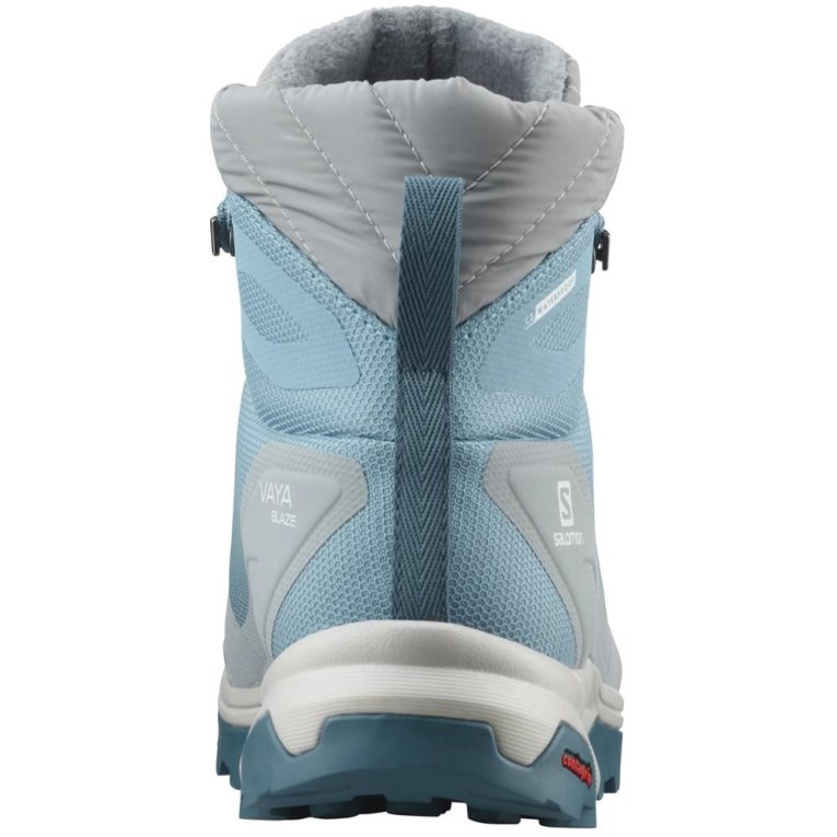 Blue / Grey Salomon Vaya Blaze Thinsulate Climasalomon Waterproof Women's Winter Boots | IE RQ4903